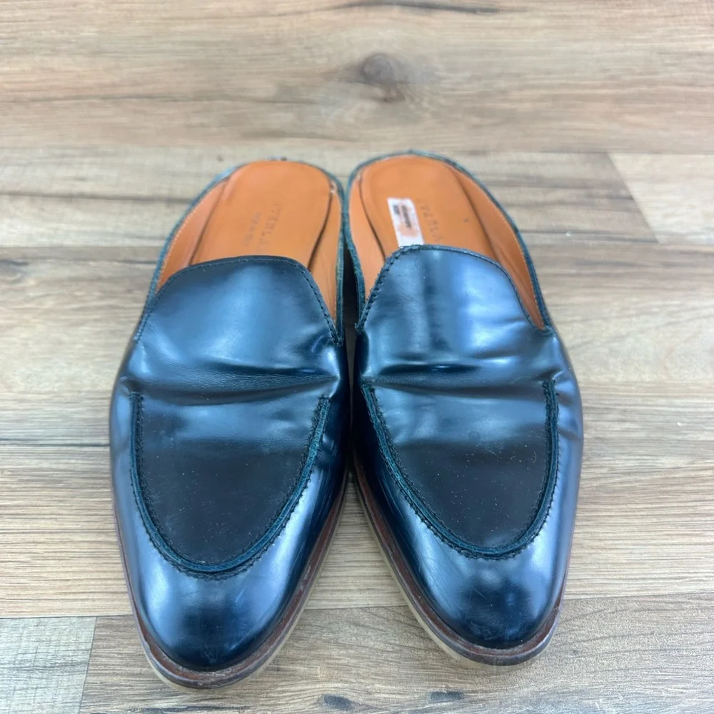 Everlane Modern Loafer Mule Buffed Black 7 Italian Leather Women’s Slip-…